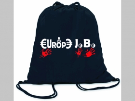 Európe JeBe ľahké sťahovacie vrecko ( batôžtek / vak ) s čiernou šnúrkou, 100% bavlna 100 g/m2, rozmery cca. 37 x 41 cm